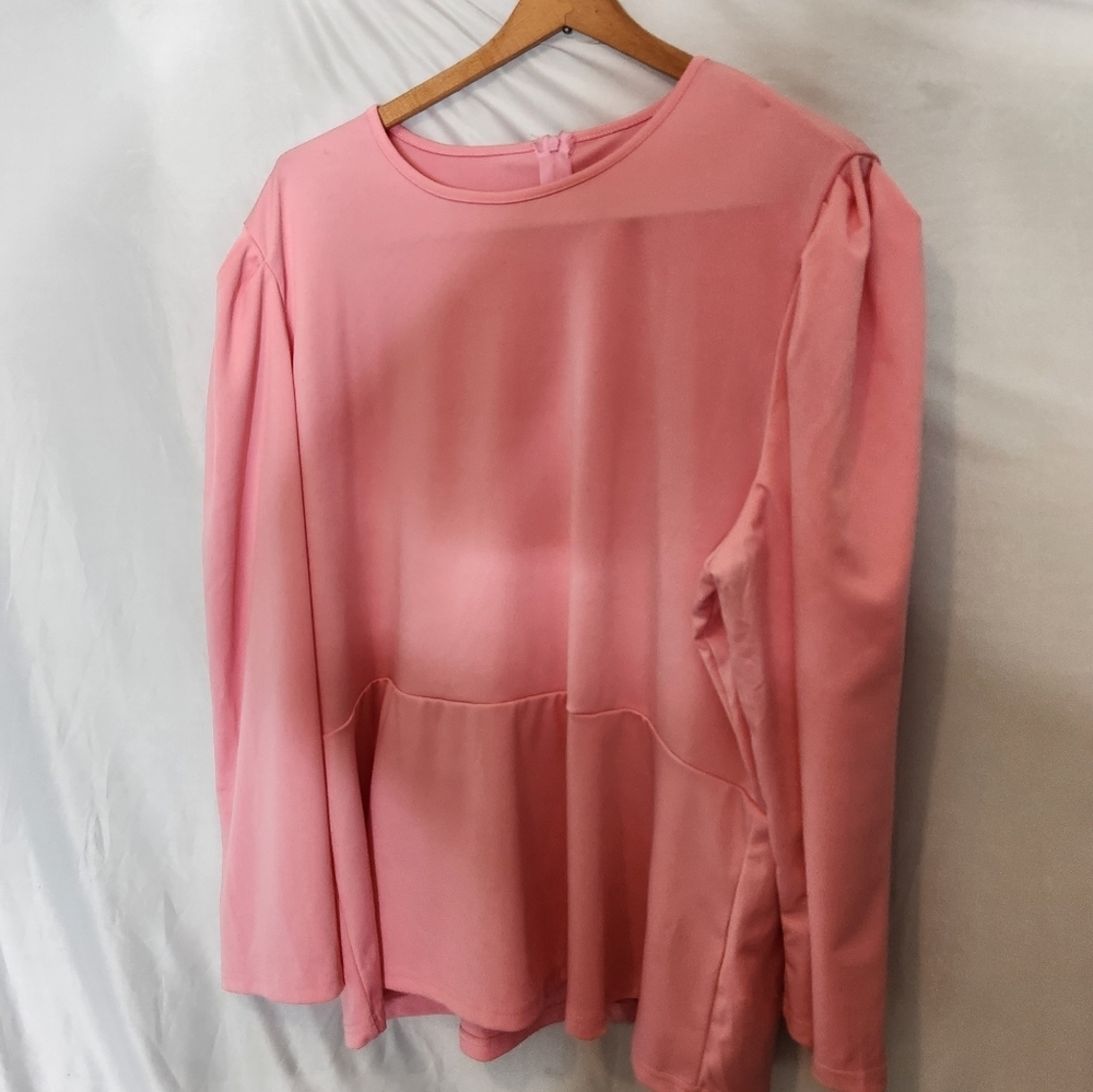 Ava & Viv Long Sleeve Pink Blouse